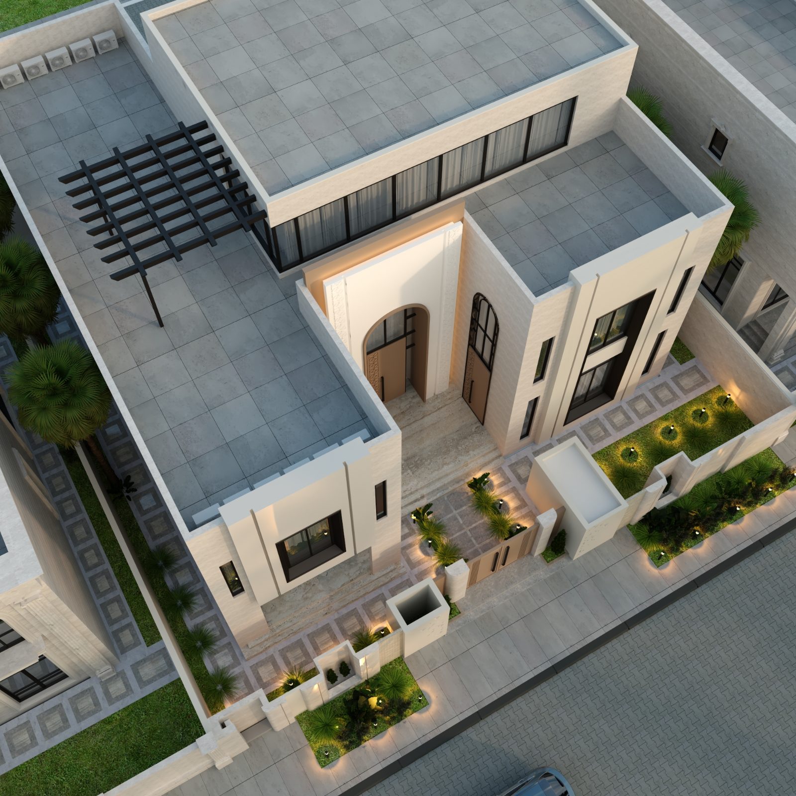 مشربيات ونقوش من هويتنا السعودية — تصميم فيلا مخطط أجيال